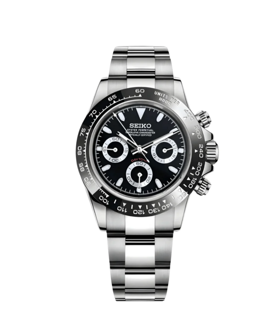 Seiko Mod Daytona Black Ceramic