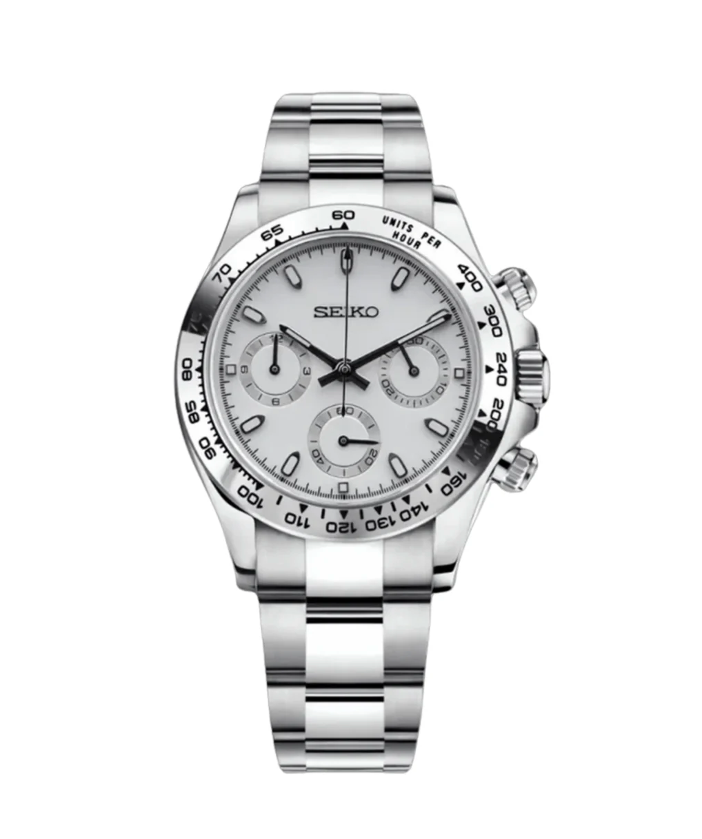 Seiko Mod Daytona Ceramic White