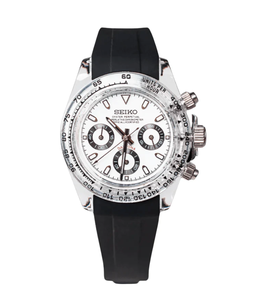 Seiko Mod Daytona Panda Clear Case - Silicone