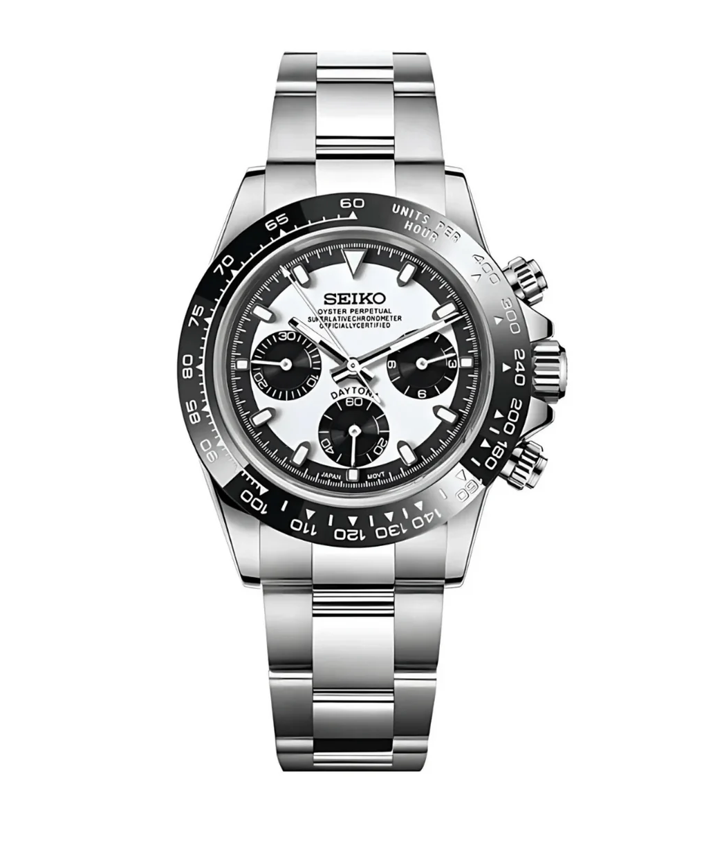 Seiko Mod Daytona White Ceramic