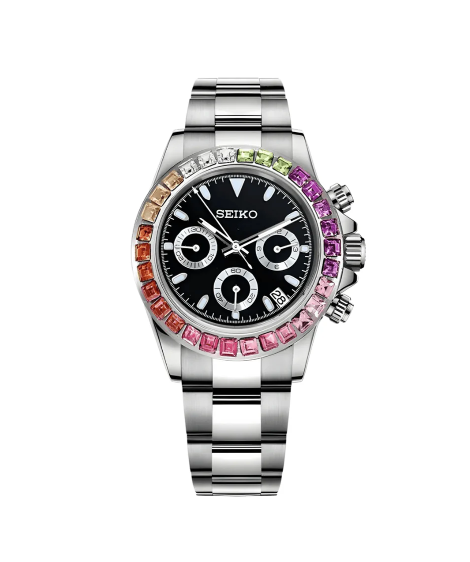 Seiko Mod Daytona Silver - Rainbow